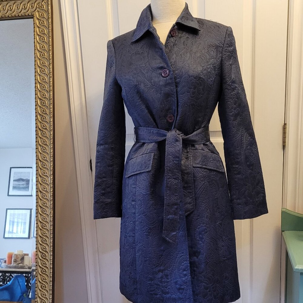 Jones New York Suit Navy Classic Coat/Trench EUC